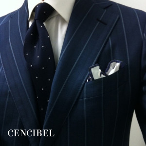 Corbata Marino Lunares Blancos