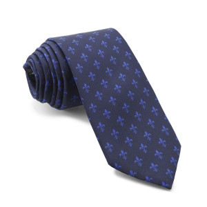 Corbata Marino Flor de Lis