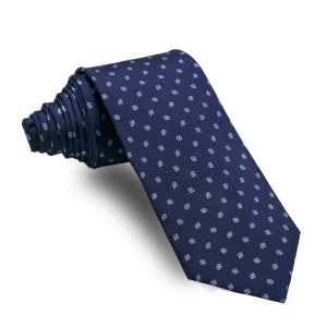 Corbata Marino Dibujos Pequeños Celestes
