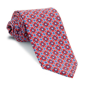 Corbata Roja Dibujos Azules