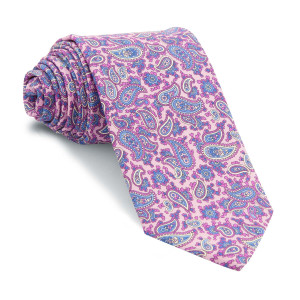 Corbata Rosa Cachemires Celestes