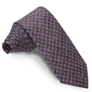 Corbata Marrón Dibujos Marinos y Blancos
