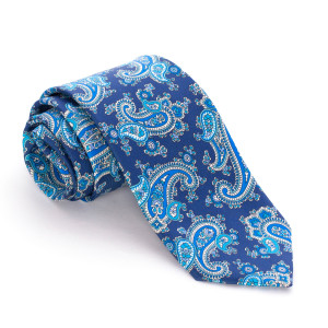 Corbata Marino Cachemires Turquesa