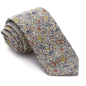 Corbata Liberty Flores Azules y Amarillas