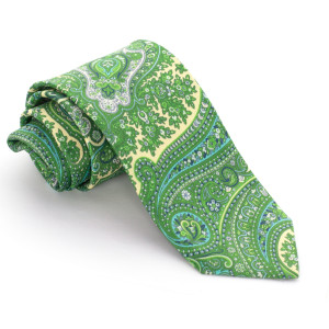 Corbata Verde Cachemires en Verdes y Azul