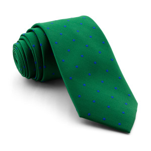 Corbata Verde Lunares Azules