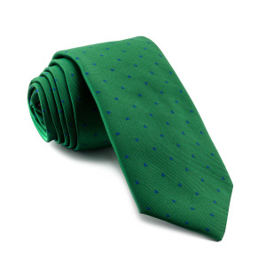 Corbata Verde Lunares Azules