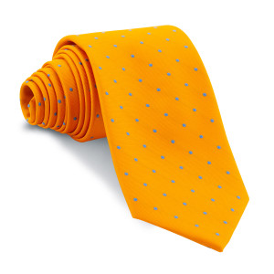 Corbata Naranja Lunares Azules