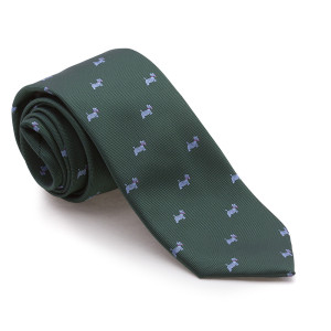 Corbata Verde Botella Perros Celestes