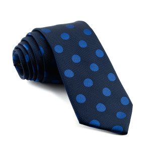 Corbata Marino Lunares Azules