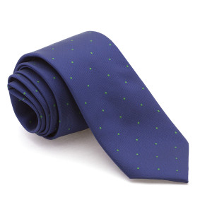 Corbata Azul Marino Lunares Verdes