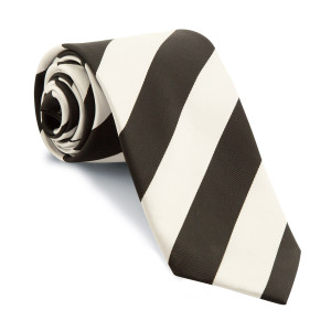 Corbata Rayas Club Negro y Blanco