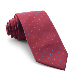 Corbata Burdeos Lunares