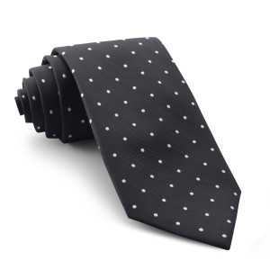 Corbata Negra Lunares