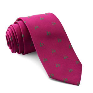 Corbata Fucsia Motos Verdes