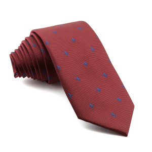 Corbata Burdeos Flor de Lis