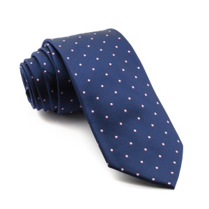 Corbata Marino Lunares Rosas