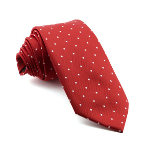 Corbata Roja Lunares Blancos
