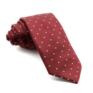 Corbata Burdeos Lunares Crudos