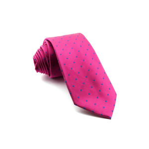 Corbata Rosa Lunares Azules