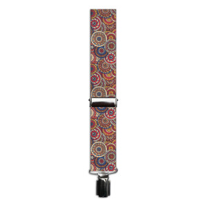Tirantes Mandala Estampado Naranja Azul y Rojo