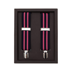 Tirantes Rayas Marino y Fucsia