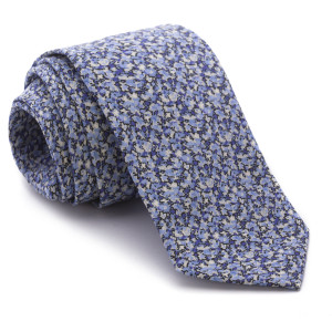 Corbata Liberty Flores Azules y Celestes