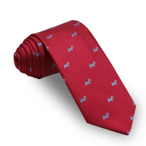 Corbata Rojo Cereza Perros Westie o Terrier Celestes