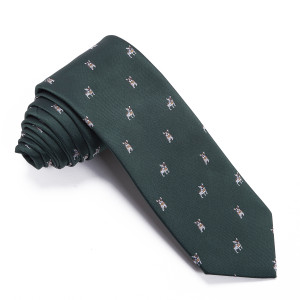 Corbata Verde Botella Perros Bulldog