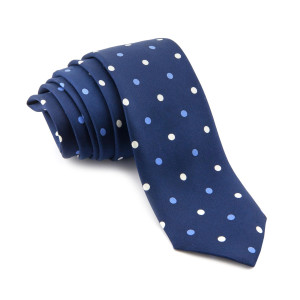 Corbata Marina Lunares