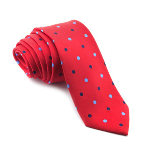 Corbata Roja Lunares