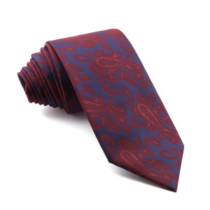 Corbata Marino Cachemir Burdeos