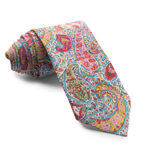 Corbata Liberty Cachemir Turquesa