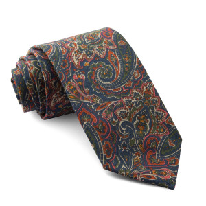 Corbata Liberty Cachemir Azul y Verde