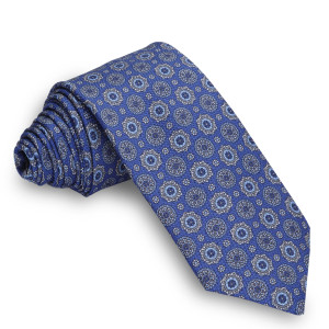 Corbata Azul Medallones Celestes