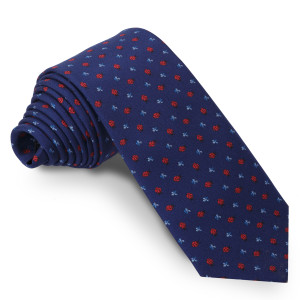 Corbata Azul Mariquitas y Mariposas