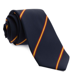 Corbata Marino con Rayas colores de España