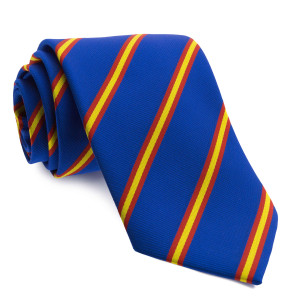 Corbata Azul con Rayas colores de Bandera de España