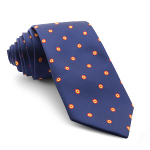 Corbata Marino con Círculos colores de España