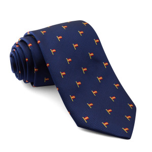 Corbata Marino con Banderas de España