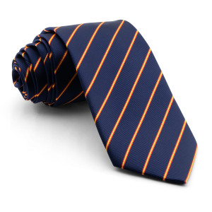 Corbata Azul Marino con Rayas colores de España