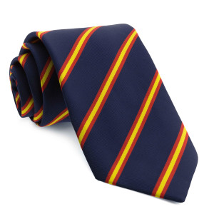 Corbata Azul Marino con Rayas colores de España