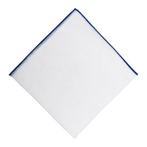 Pañuelo Lino Contraste Azulón