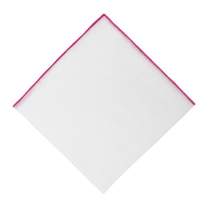 Pañuelo Lino Contraste Rosa
