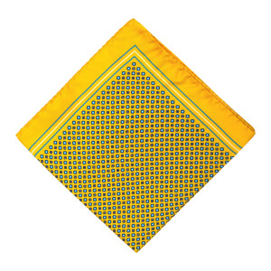 Pañuelo Amarillo Dibujos Azules