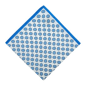 Pañuelo Blanco Dibujo Azul