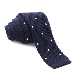 Corbata Punto Marino Lunares Blancos