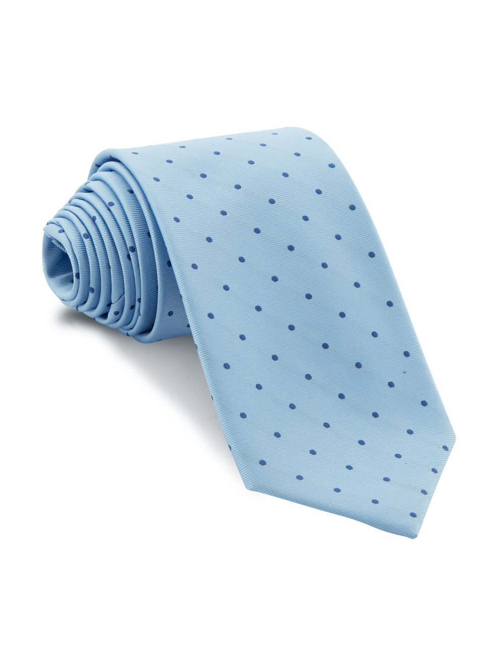 Corbata Napoli LANA Azul Marino Margaritas y Escudos Celestes