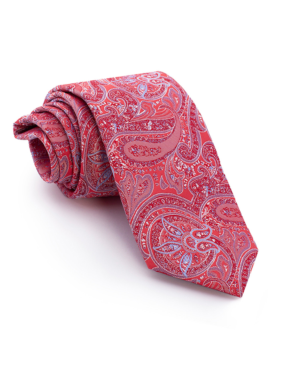 Corbata Rojo Coral Celestes