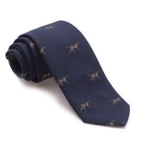 Corbata Azul Marino Perros de Caza